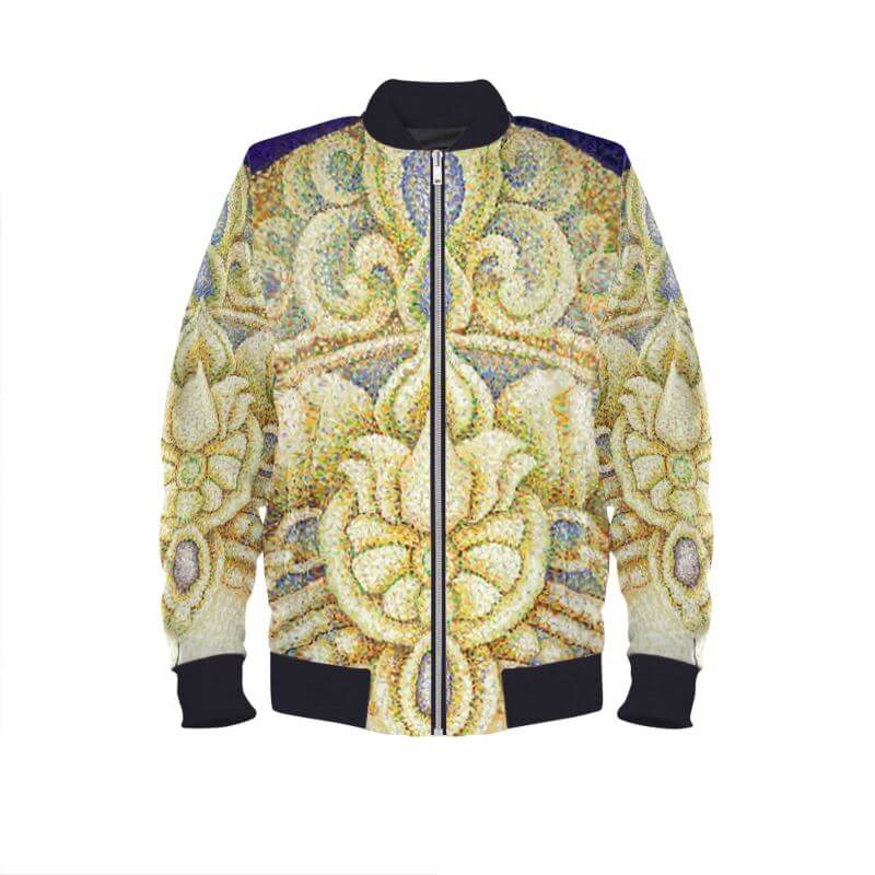 Gold Baroque Metal Bomber Jacket